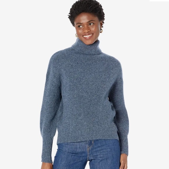 Ted Baker Sweaters - Ted Baker London "Cchloe" High Neck Soft Cozy Wool Blend Pullover Blue Sweater